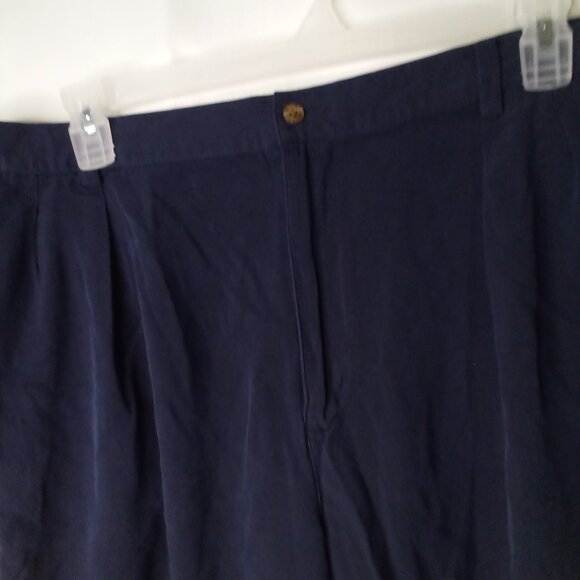 Tommy Bahama Shorts Men 42 100% Silk Pleated Casual Blue - Picture 4 of 15